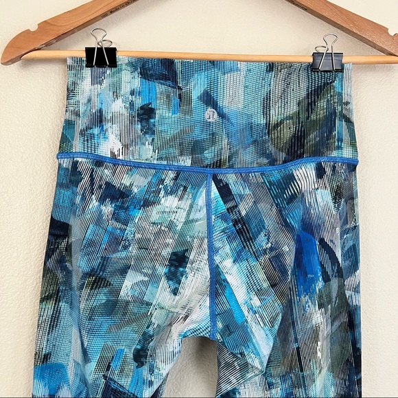 LULULEMON Wunder Under High Rise Leggings 25” in Sun Dazed Multi Blue - Picture 8 of 9